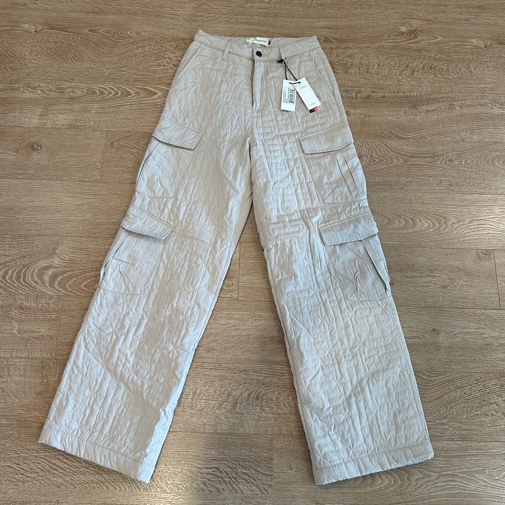 Women’s Honor the Gift Quilted Cargo Pants - Cream - S